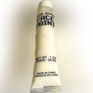 WHITE FACE PAINT CREAM MAKEUP HALLOWEEN COSTUME SKELETON ZOMBIE GHOST SCARY PALE